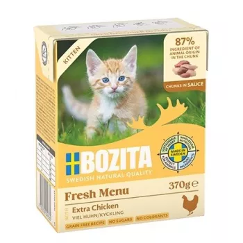 BOZITA Fresh Menu Kitten Chunks in sauce - märg kassitoit - 370g