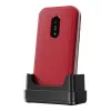 Funktsioonitelefon Doro Leva E22 karpkujuline, 2,8-tolline (7,11 cm) ekraan, üks SIM, 0,3 MP kaamera, 1150 mAh, 127,8 g, punane/valge
