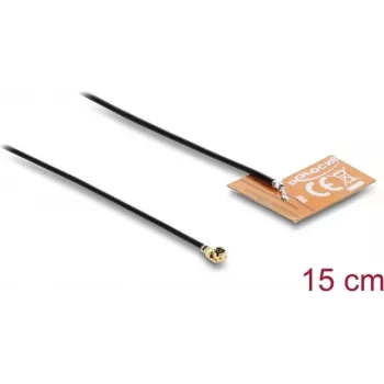 Antenn DELOCK 2,4 GHz I-PEX MHF® I pistik, ringsuunaline 2–3 dBi, 15 cm FPC-kaabliga, sisemiseks kleepkinnituseks