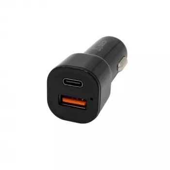 Autolaadija SBOX CC-038 38W must — kahe pordiga USB-toiteadapter sõidukile