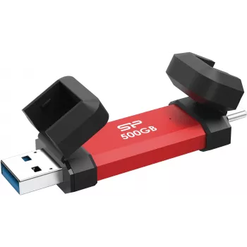 Kaasaskantav SSD Silicon Power DS72 500 GB, USB-C/USB-A 3.2 Gen 2