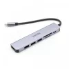USB-C Hub Unitek 7in1 Alumiinium PD 100W 5 Gbps — multipordiadapter Power Delivery funktsiooniga