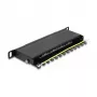 DeLOCK Patch Panel 10 tolli 8 porti Cat.6A 0,5U must