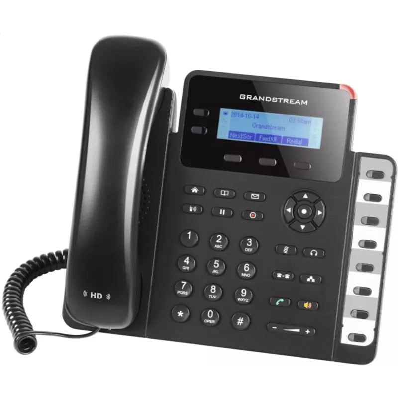 DECT telefon Grandstream GXP1628 — DECT laua-/seinatelefon, LCD 132x48 px, valjuhääldi, 500 kontakti, RJ‑9 peakomplekt