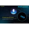 Võtmehoidjaga taskulamp Nitecore TIKI GITD BLUE — hall, USB-laetav, 1 lm, 55 mm, 12 g, IP66, löögikindel