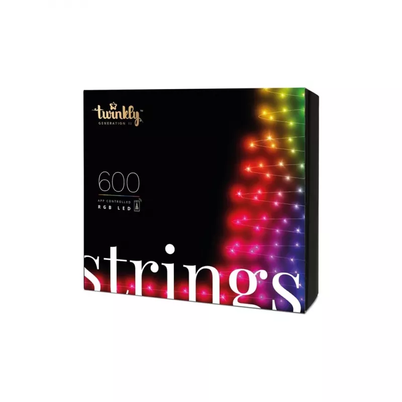 TWINKLY Strings 600 (TWS600STP-BEU) Nutikad jõulupuu tuled 600 LED RGB 48 m
