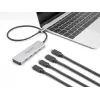 DeLOCK USB USB-C jaotur 10 Gbps 4 porti, alumiiniumist, hall