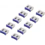 Renkforce USB-pordilukk RF-4695230, 10 tk komplekt, hõbedane-sinine RF-4695230 (RF-4695230)