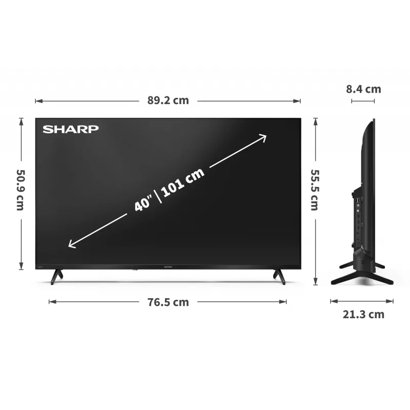Sharp 40HF3265E 40-tolline nutiteler Google TV-ga