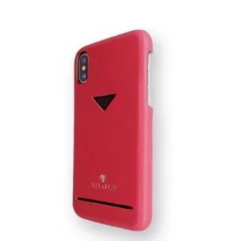 Kaardipesaga tagakest VixFox iPhone XSMAX Ruby Red – kaitsev tagakaas integreeritud kaardipesaga