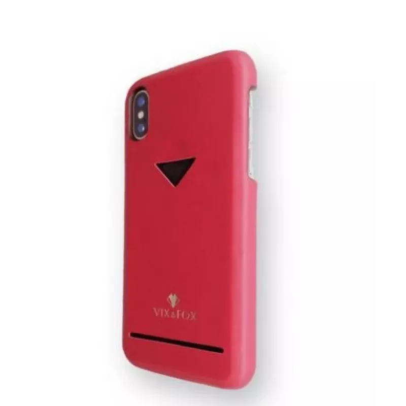 Kaardipesaga tagakest VixFox iPhone XSMAX Ruby Red – kaitsev tagakaas integreeritud kaardipesaga