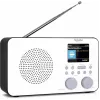 Internetiraadio TECHNISAT VIOLA 2 C IR — Analoog- ja digituuner, DAB+/FM, Wi‑Fi, 3 W, 2,4-tolline TFT, 3,5 mm, must/valge