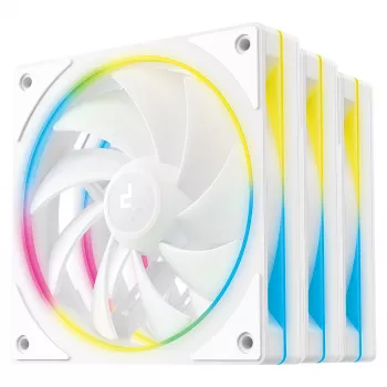 PC jahutusventilaatorid DeepCool FL12R SE 3in1 Valge — 3 ventilaatori komplekt, valge viimistlus