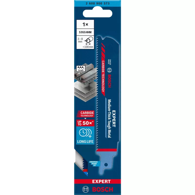 Bosch EXPERT ‘MEDIUM-THICK TOUGH METAL’ S 955 HHM tikksaeleht Kõrge süsinikusisaldusega teras (HCS) 1 tk