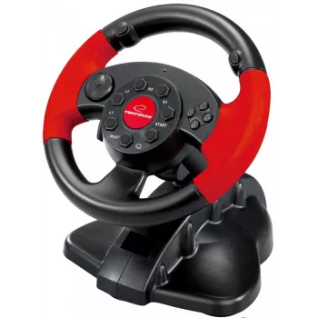 Mängurool ESPERANZA EG103 — PC/PS2/PS3, 13 nuppu, vibratsioon, kiirendusmõõtur, must/punane