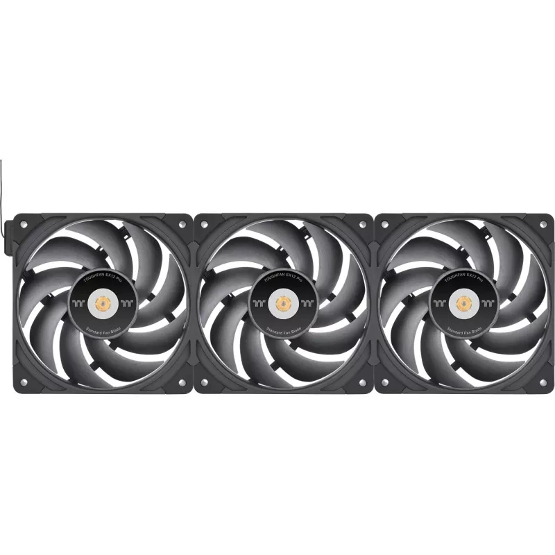 Thermaltake TOUGHFAN EX12 Pro Swappable Edition 120mm korpuse ventilaator 3-pakk must