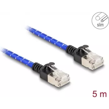 Võrgukaabel DeLOCK RJ45 õhuke 5m Cat6A U/FTP sinine