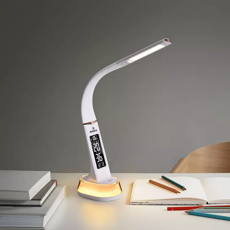 Lauavalgusti Hawk HW-LAMP05 valge LED reguleeritav — kompaktne LED-töövalgusti reguleeritava haruga