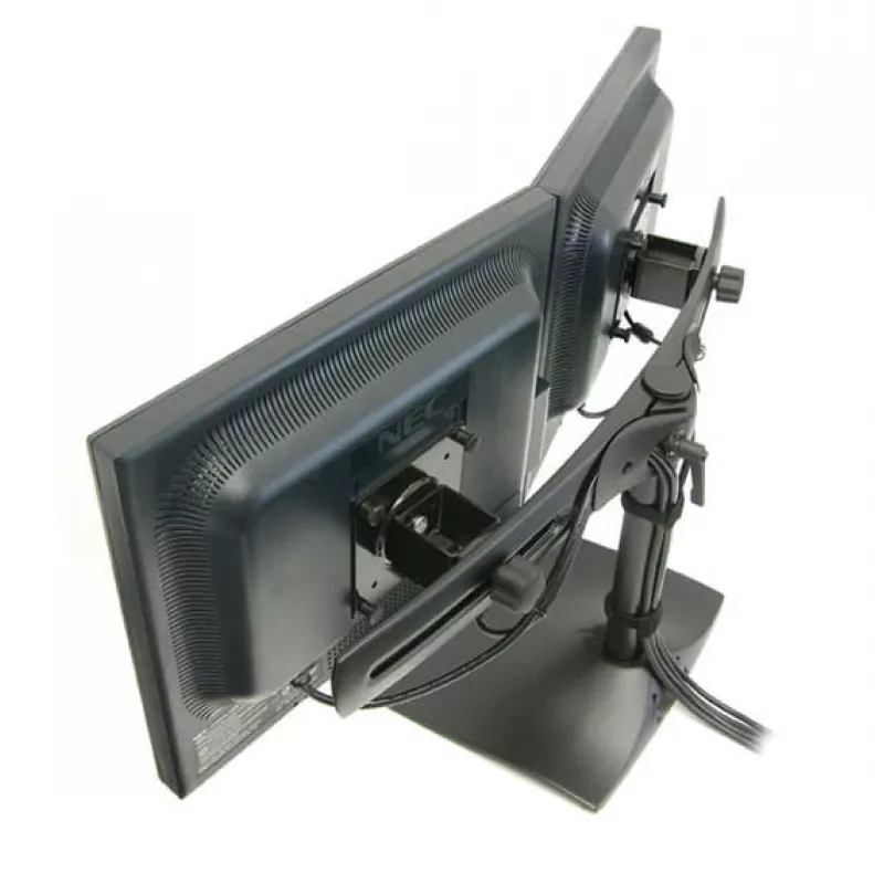 Ergotron DS100 - alus - horisontaalne - 2 LCD-ekraanile - Alumiinium, Teras - Must - Ekraani suurus: kuni 61 cm (kuni 24 tolli)