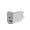 Universal charger 2x3A USB C + USB A Võimsus Delivery Valge