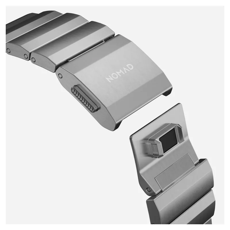 NOMAD Titanium Band for Apple Watch 46mm/49mm Hõbedane