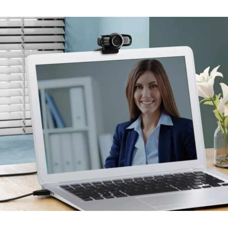 Veebikaamera AUKEY PC-LM3 2 MP 1920 x 1080 pikslit USB 2.0 Must