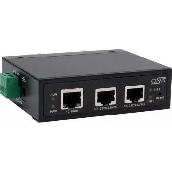 Jadaseadmeserver Exsys EX-61002 — 2x RS232/422/485, sisaldab toiteadapterit