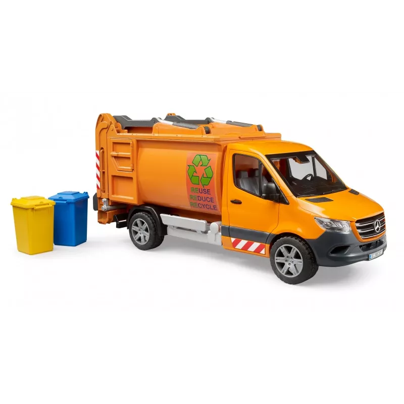 BRUDER mudelsõiduk MB Sprinter munitsipaalprügiauto BR-02682, mänguauto koopia
