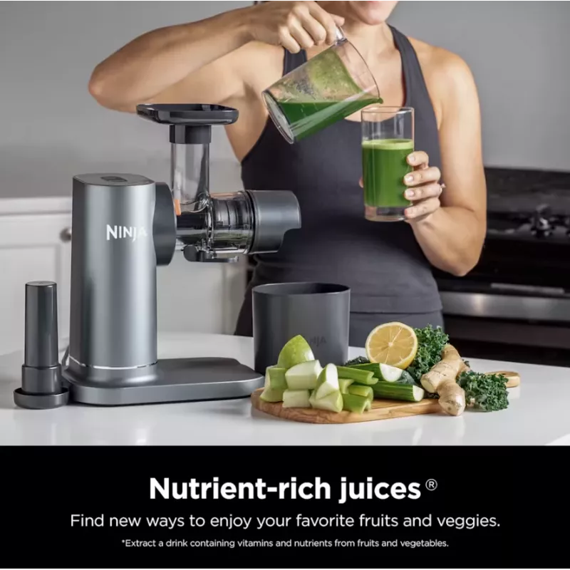 NINJA aeglasepressmahlapress | Neverclog JC151EU | Tüüp aeglasepressmahlapress | Hall | 150 W | Kiiruste arv 1