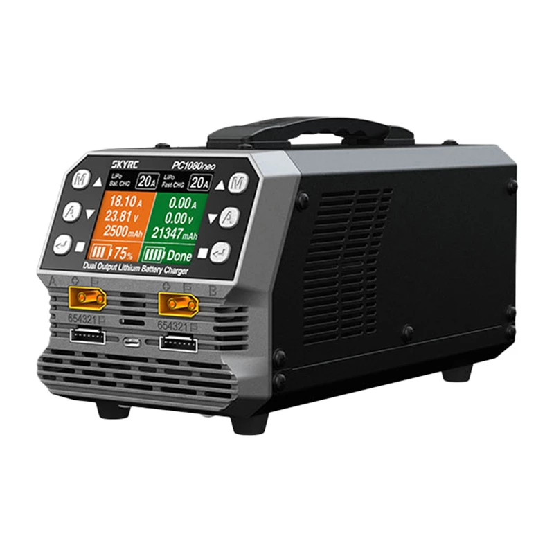 SkyRC PC1080neo kahe kanaliga liitiumaku laadija
