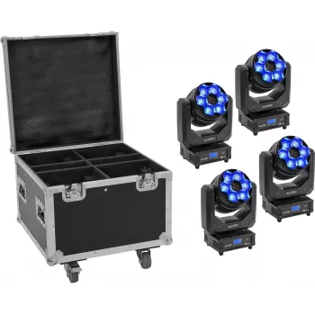 Valgusti EUROLITE TMH-H240 Beam Wash Flower Effect 4x — LED-efektvalgusti, kompaktne seade