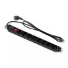 Qoltec 53996 Toitejaotur riiulile 19 inch | 1U | 16A | PDU | 8xFRENCH | 2m