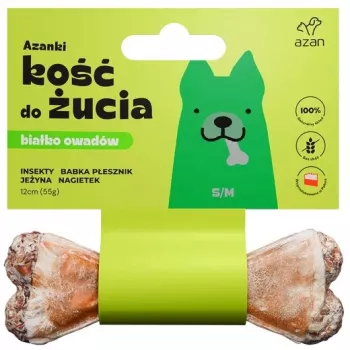 Koeranärimiskont Brit AZANKI Bone putukate ja murakaga S/M 12 cm väikestele ja keskmistele koertele, teraviljavaba, 55 g