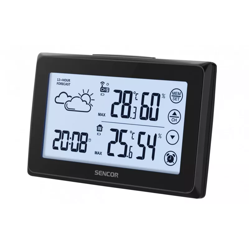 Ilmajaam SENCOR SWS 2850 — sise-/välistemperatuur ja -niiskus, 1 juhtmevaba andur, 433,92 MHz, max/min mälu