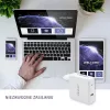 Qoltec GaN laadija FAST 108W | 5-20V | 3-4.7A | USB C | Valge