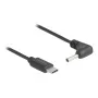 DeLOCK 85393 toitekaabel Must 1,5 m USB C 3,5 x 1,35 mm
