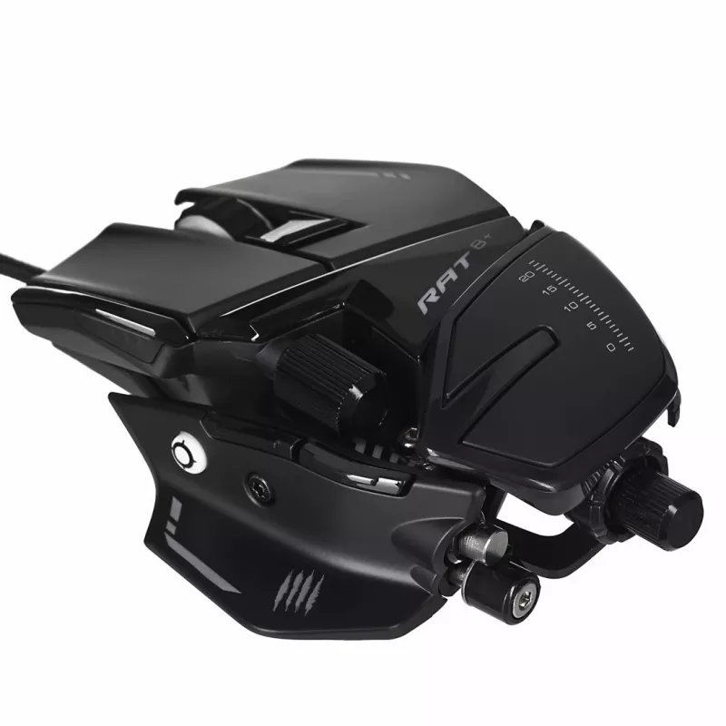 Mängurihiir Mad Catz R.A.T. 8+ — paremakäeline, optiline, 16000 DPI, 11 nuppu, USB Type-A, 145 g