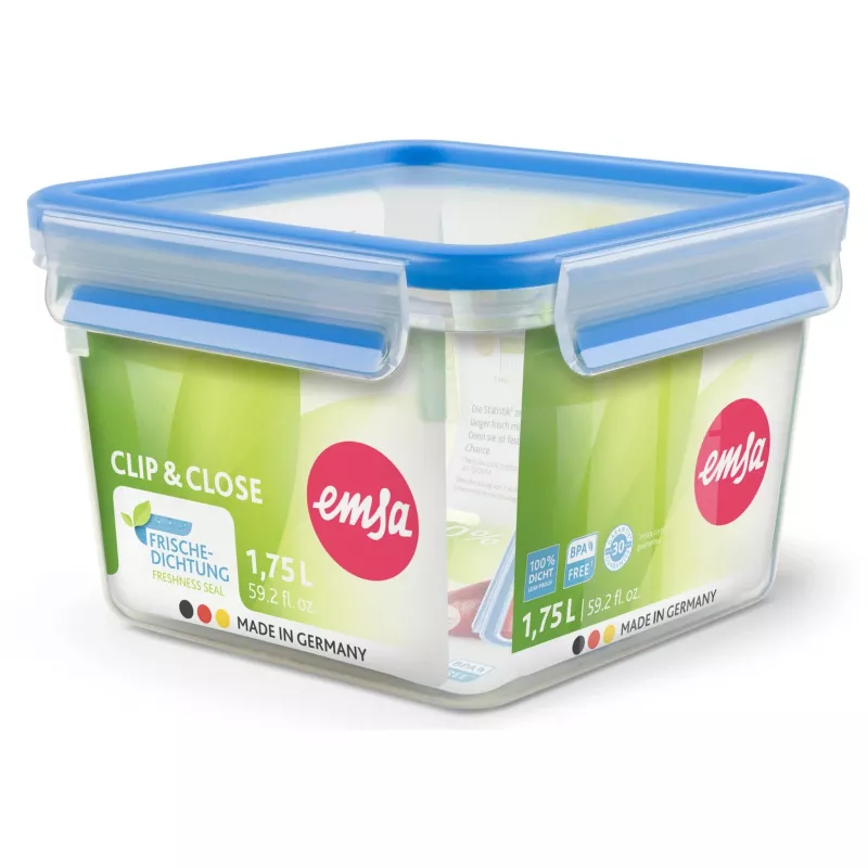 EMSA 508537 toidu säilituskonteiner Ristkülikukujuline karp 1,75 L Sinine, Läbipaistev 1 tk