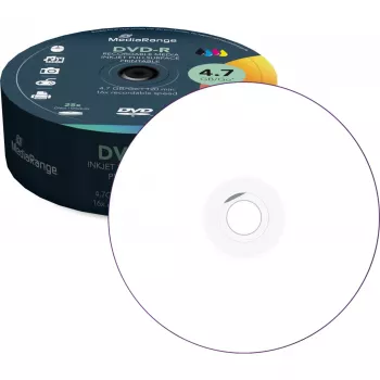DVD-R MediaRange MR407 4,7 GB 16x tindiprinteriga prinditav 25 tk