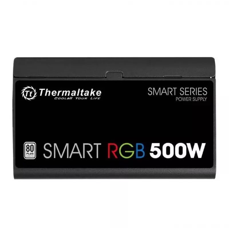 Thermaltake SMART RGB PS-SPR-0500NHSAWE-1 - Toiteplokk (sisemine) - ATX12V 2.3 - 80 PLUS - AC 230 V - 500 W - aktiivne PFC - must