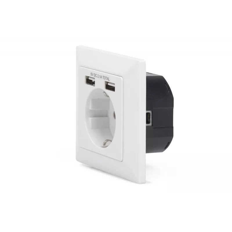 Turvapistikupesa süvispaigalduseks Digitus DA-70613 kahe USB-pordiga