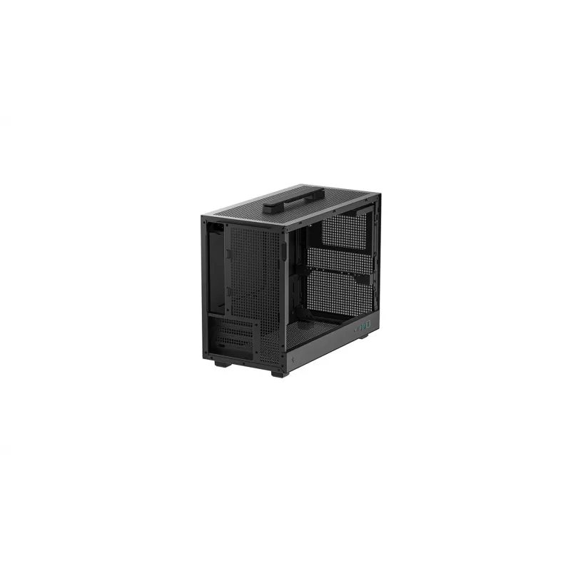 Arvutikorpus DeepCool CH160 PLUS Small Form Factor SFF ATX/mATX, karastatud klaas, USB-C, must