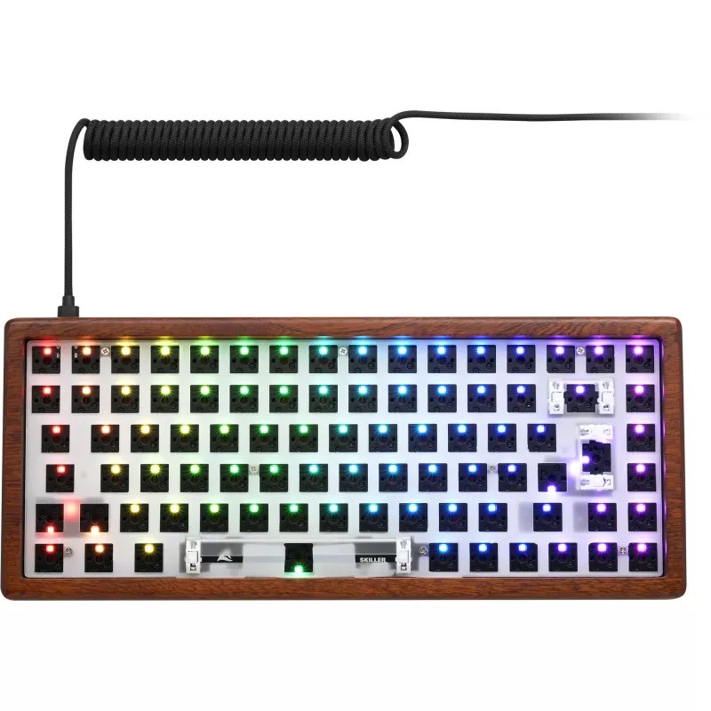 Sharkoon SKILLER SGK50 S3 Wood Barebone mängimisklaviatuur, RGB