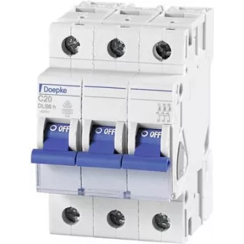 DOEPKE kaitselüliti C25A DLS-6H-C25-3-6-KA 6kA 3-pooluseline 400V C-karakteristik DLS-6H-C25-3-6-KA (09914295)