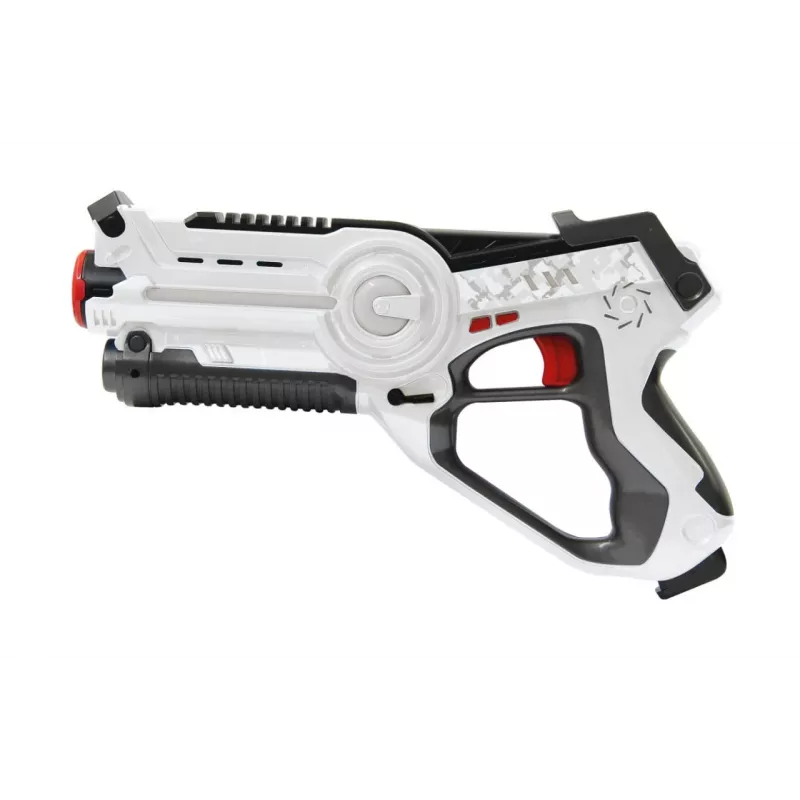 Jamara 410065 Impulse Laser Bug Hunt Set, mängulaserpüstol koos märklauaga, valge/oranž