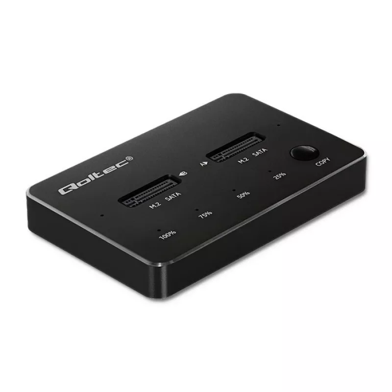 Qoltec 50310 Drive dokkimisjaam 2x SSD M.2 SATA NGFF USB Type C