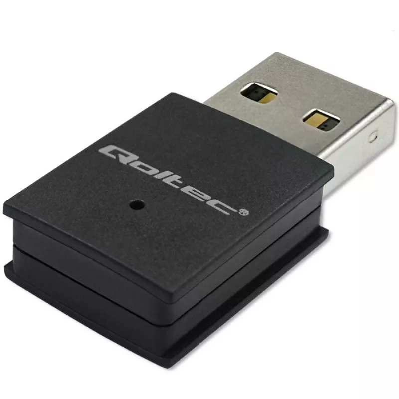 Juhtmevaba mini-USB Wi-Fi-adapter QOLTEC 57007 – üheribaline 2,4 GHz, kuni 150 Mbit/s, sisemine antenn