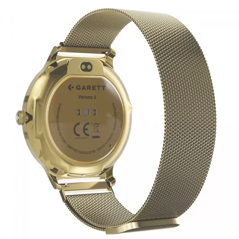 Nutikell Garett Verona 2 Gold Mesh Bluetoothi ja pulsikellaga