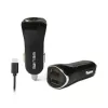 Auto laadija 2xUSB + USB-C 2,1A must