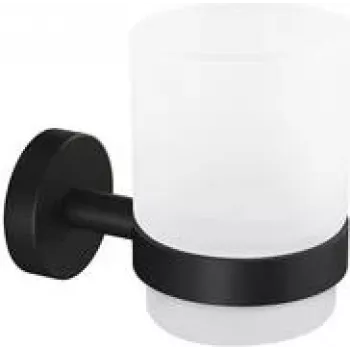 tesa 40566-00000-00 MOON Must hambapesutopsi kinnitus Must (matt), Glas satiniert (40566-00000-00)